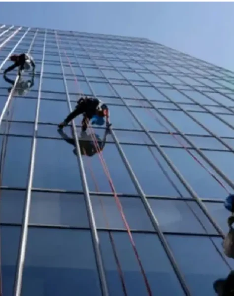 Bluestar Professional Cleaners Ltd offering high-rise window cleaning in Nairobi