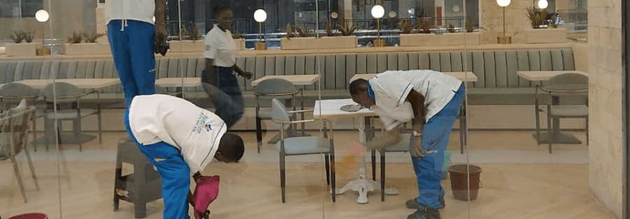 Office cleaning in Nairobi, Commercial cleaning in Nairobi, the best cleaning company in Nairobi, Bluestar Professional Cleaners Ltd cleaning retaurant glasses in Lavington, Nairobi. Commercial cleaning prices in Nairobi