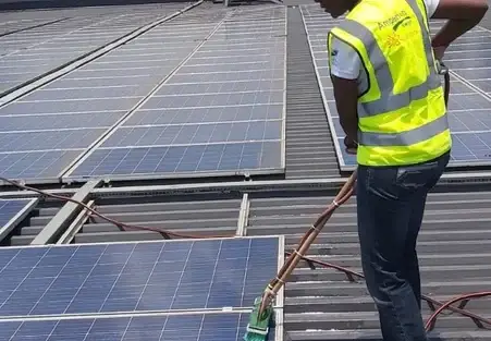 Solar panel cleaning services in Nairobi, Kenya